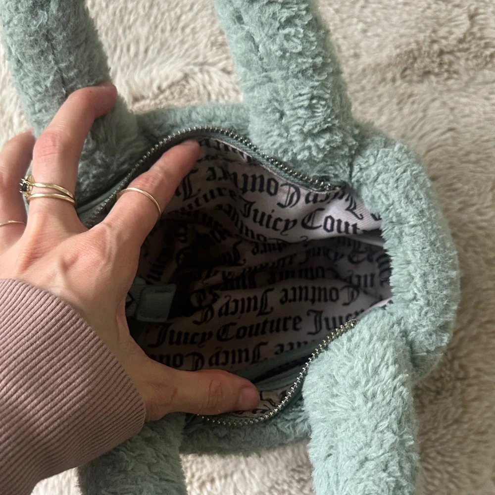 Juicy Couture Plush Tote in Soft Green